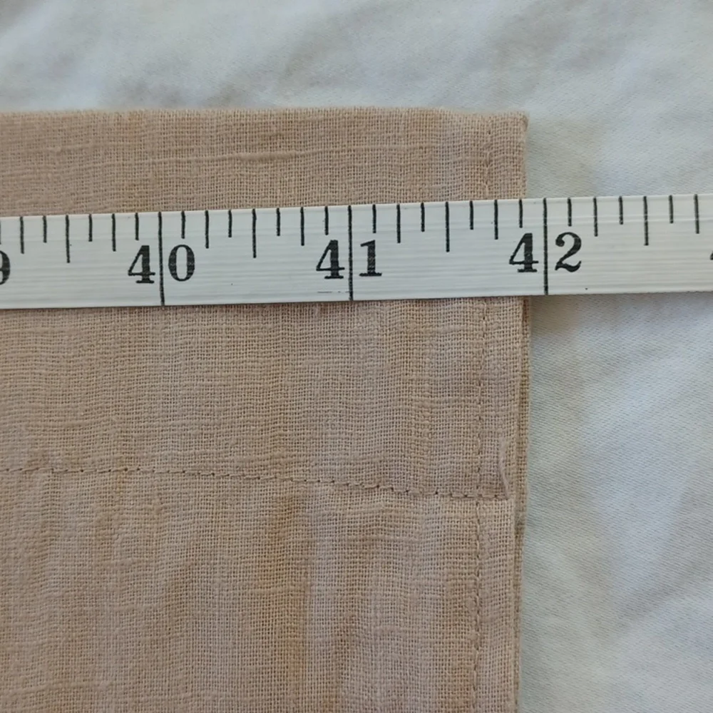 2 PAIR SET DIY Floor Length Curtain Panels 42x80, Tan, 4 Panels Total EUC